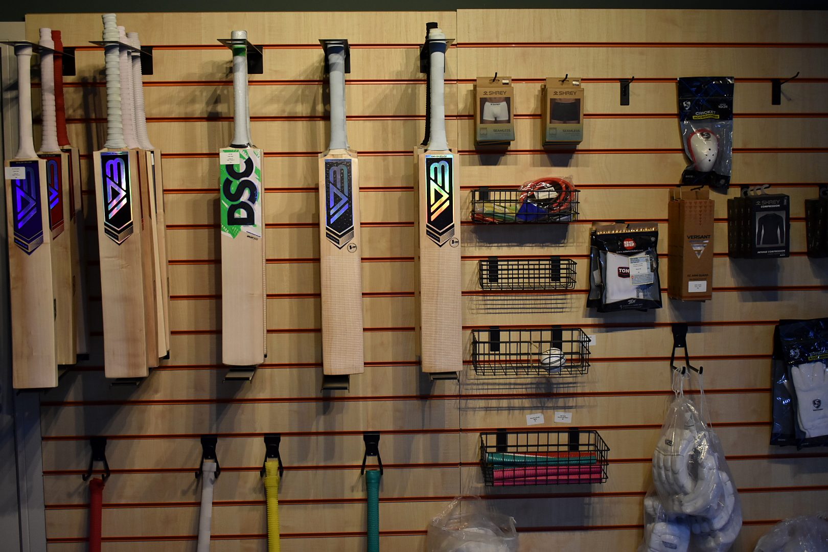 Willow & Blade bats on the wall inside Bene Leisure, Bradford